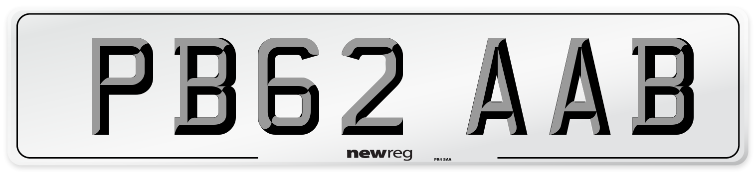 PB62 AAB Number Plate from New Reg